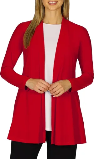 Selousua Women's Long Sleeve Peplum Cardigan - Comfortable & Easy Care Knit Cardigan with Pockets for Women