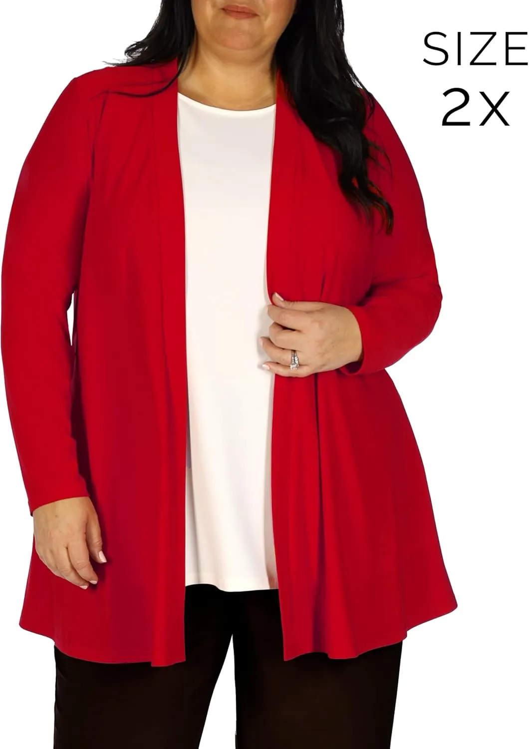 Selousua Women's Long Sleeve Peplum Cardigan - Comfortable & Easy Care Knit Cardigan with Pockets for Women