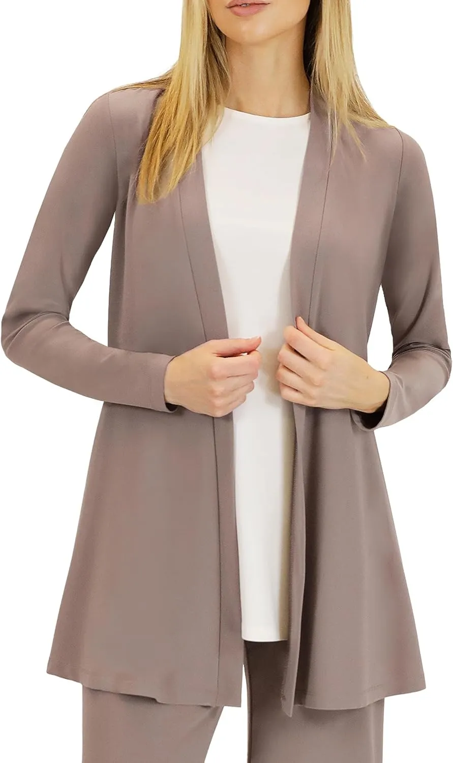 Selousua Women's Long Sleeve Peplum Cardigan - Comfortable & Easy Care Knit Cardigan with Pockets for Women