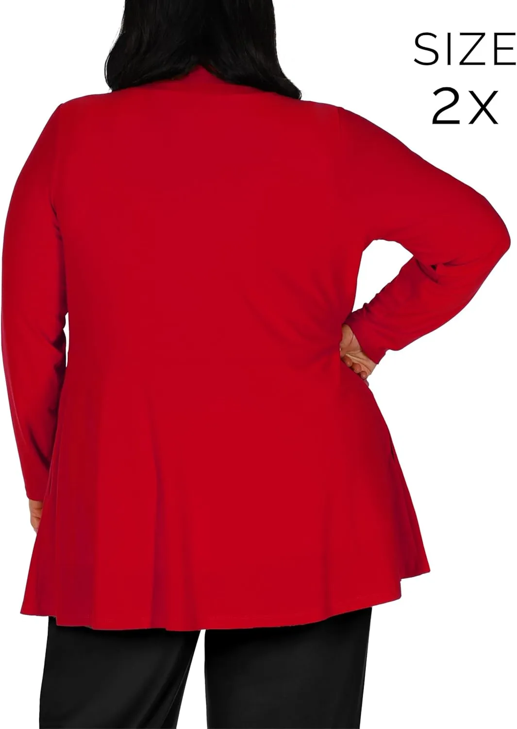 Selousua Women's Long Sleeve Peplum Cardigan - Comfortable & Easy Care Knit Cardigan with Pockets for Women