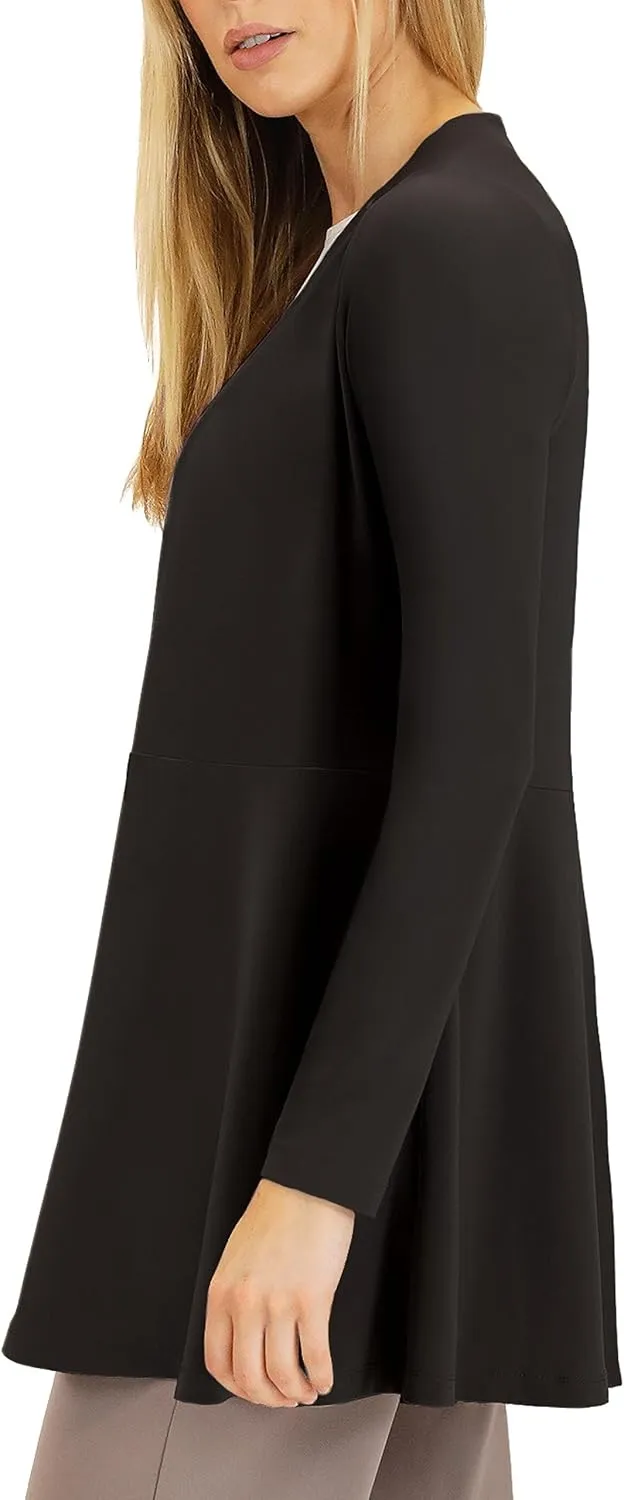 Selousua Women's Long Sleeve Peplum Cardigan - Comfortable & Easy Care Knit Cardigan with Pockets for Women