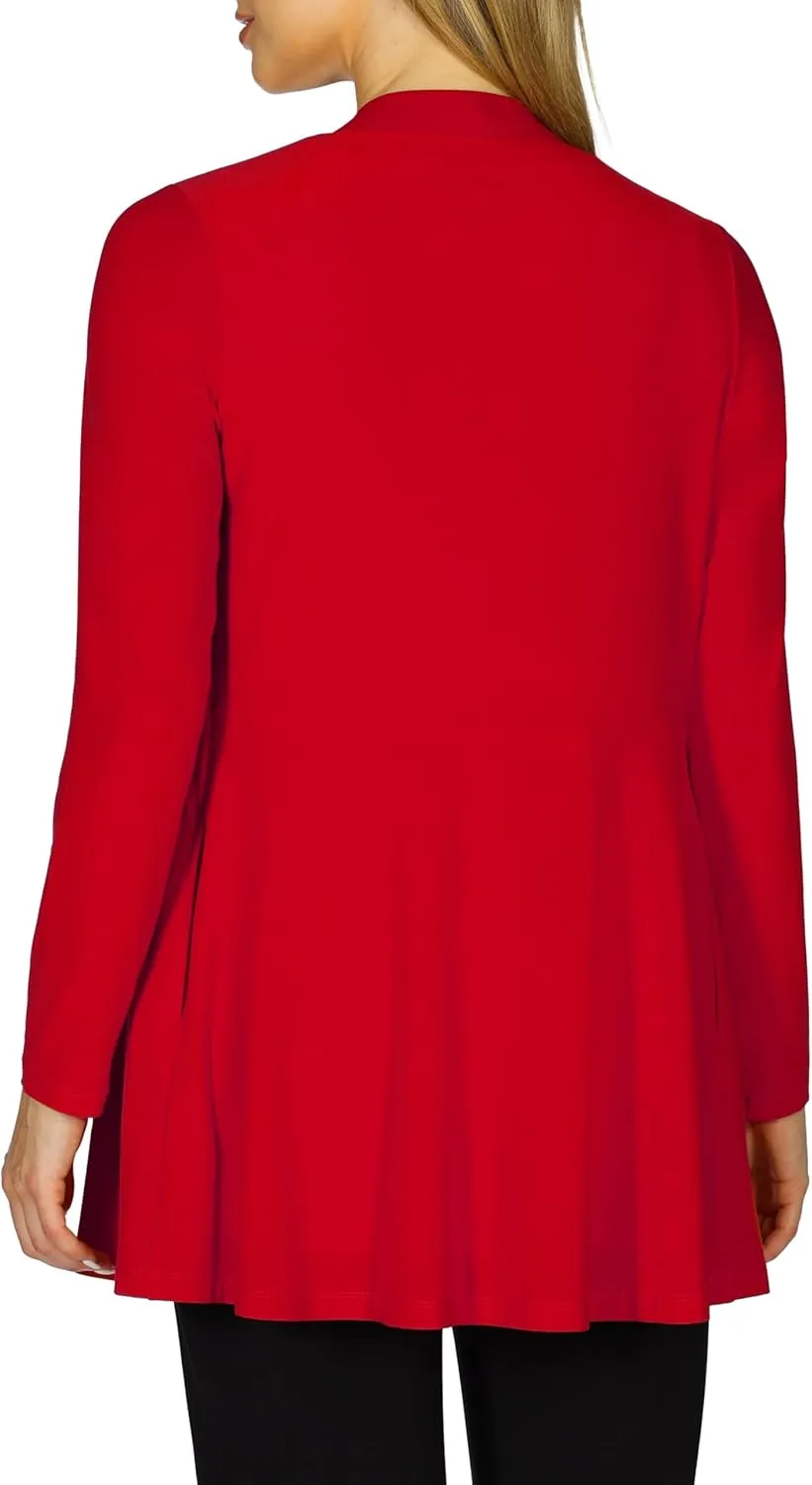 Selousua Women's Long Sleeve Peplum Cardigan - Comfortable & Easy Care Knit Cardigan with Pockets for Women