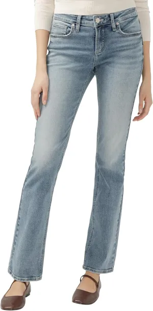 Silver Jeans Co. Women's Elyse Mid Rise Comfort Fit Slim Bootcut Jeans