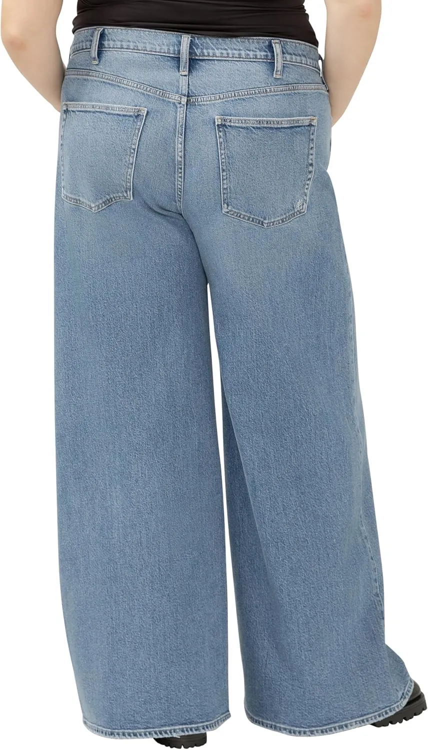 Silver Jeans Co. Women's Plus Size Highly Desirable High Rise Ultra Wide Leg Jeans
