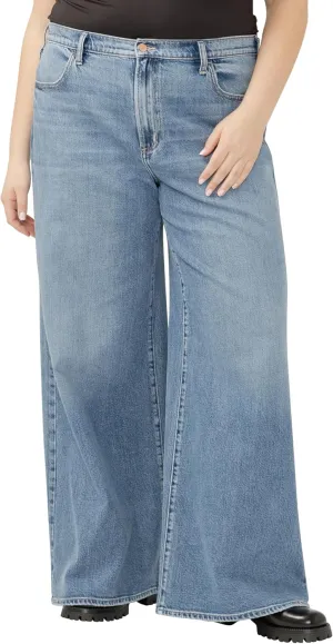 Silver Jeans Co. Women's Plus Size Highly Desirable High Rise Ultra Wide Leg Jeans
