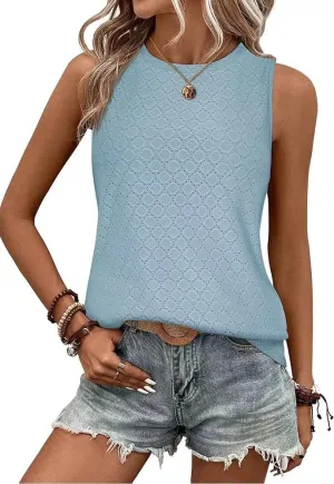 Sleeveless Tops for Women Dressy Casual Summer Blouses Trendy Office Work Shirts