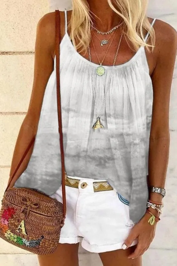 Spaghetti Strap Tie Dye Camisole