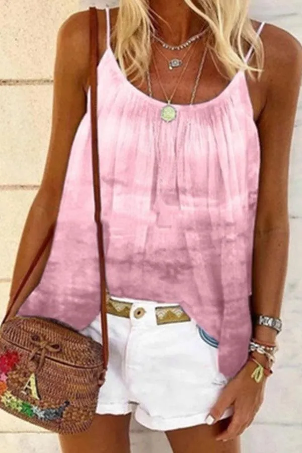Spaghetti Strap Tie Dye Camisole