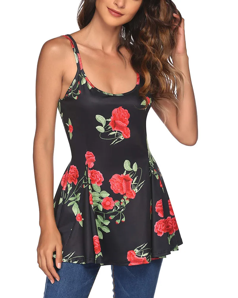 Spaghetti Strap Tunic Camisoles Tank Tops - Zeagoo (Us Only)