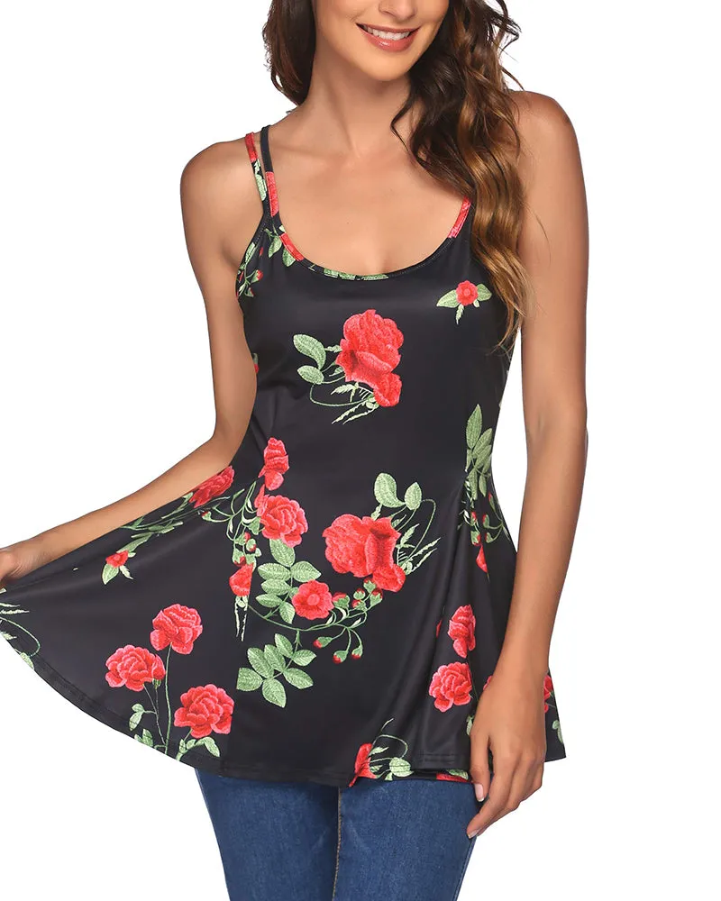 Spaghetti Strap Tunic Camisoles Tank Tops - Zeagoo (Us Only)