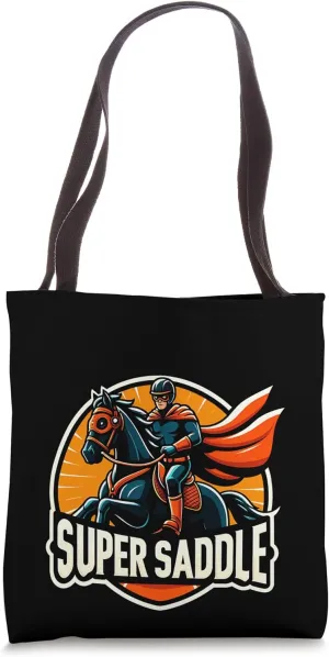 Super Saddle Horseback Riding Gifts Funny Graphic Tees Tote Bag