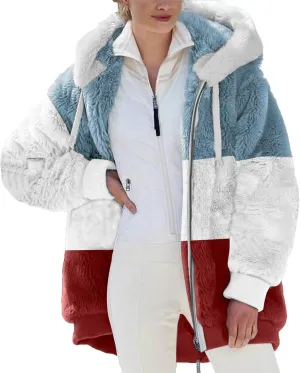 TARIENDY Fleece Jacket Women Trendy 2025 Sherpa Lined Hoodies Zip Up Warm Coats Oversized Winter Casual Cozy Cardigans