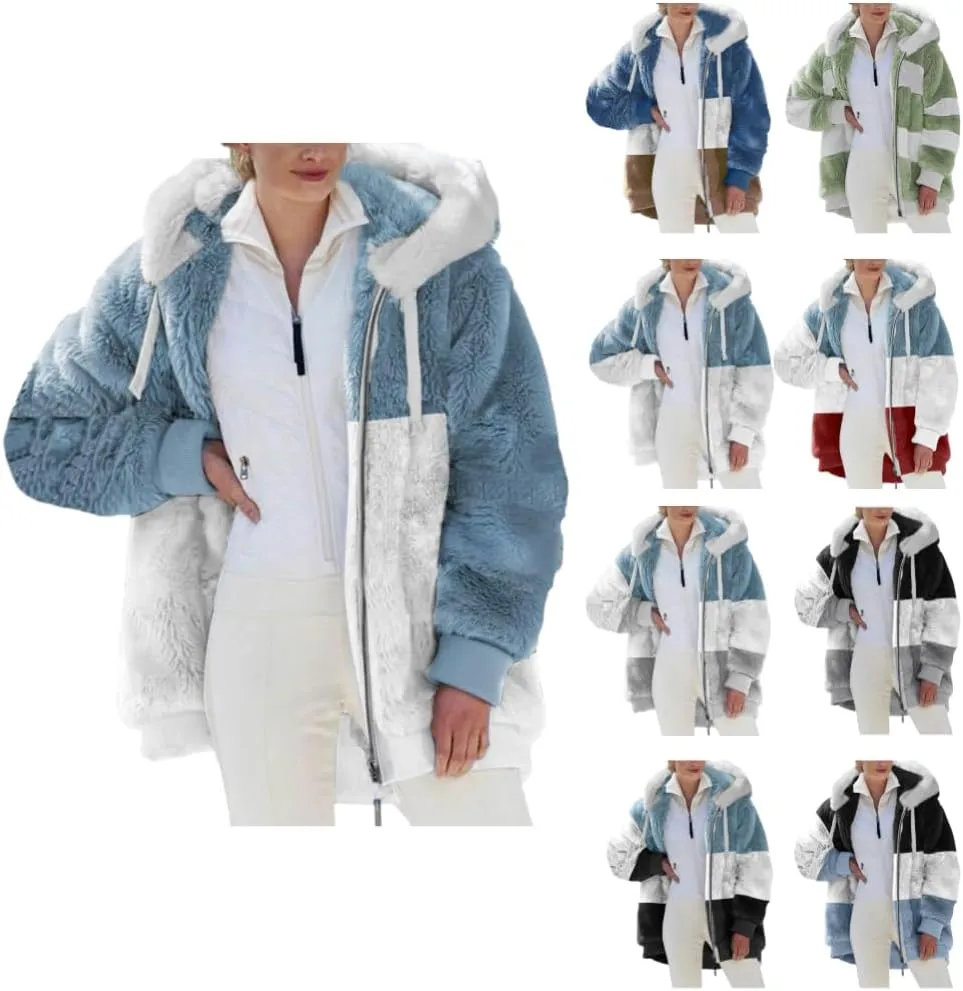 TARIENDY Fleece Jacket Women Trendy 2025 Sherpa Lined Hoodies Zip Up Warm Coats Oversized Winter Casual Cozy Cardigans