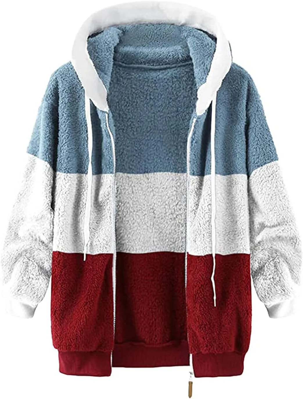 TARIENDY Fleece Jacket Women Trendy 2025 Sherpa Lined Hoodies Zip Up Warm Coats Oversized Winter Casual Cozy Cardigans