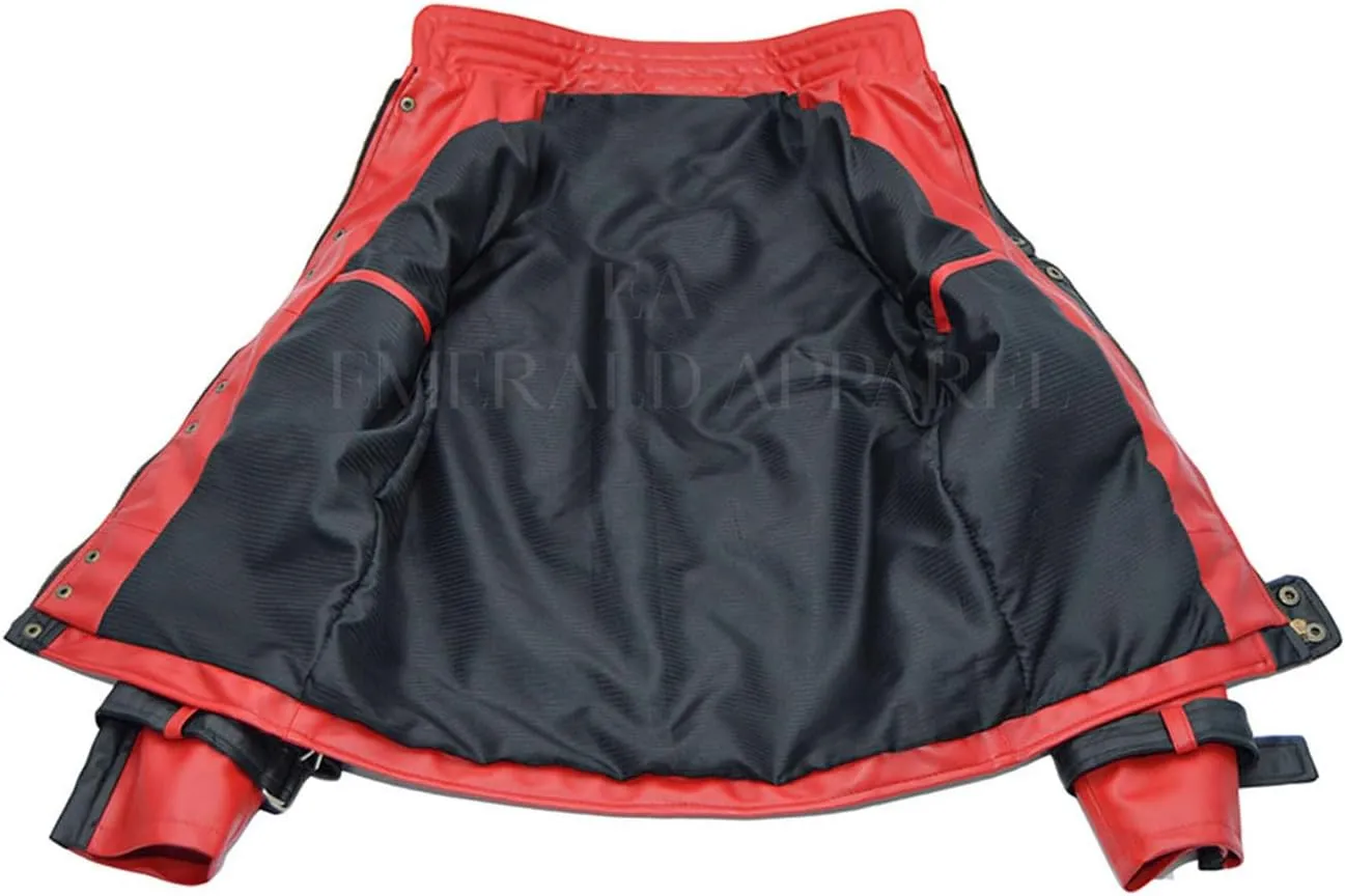 Thrilled Red Leather Jacket, Singer Thrilled Faux Leather Jacket