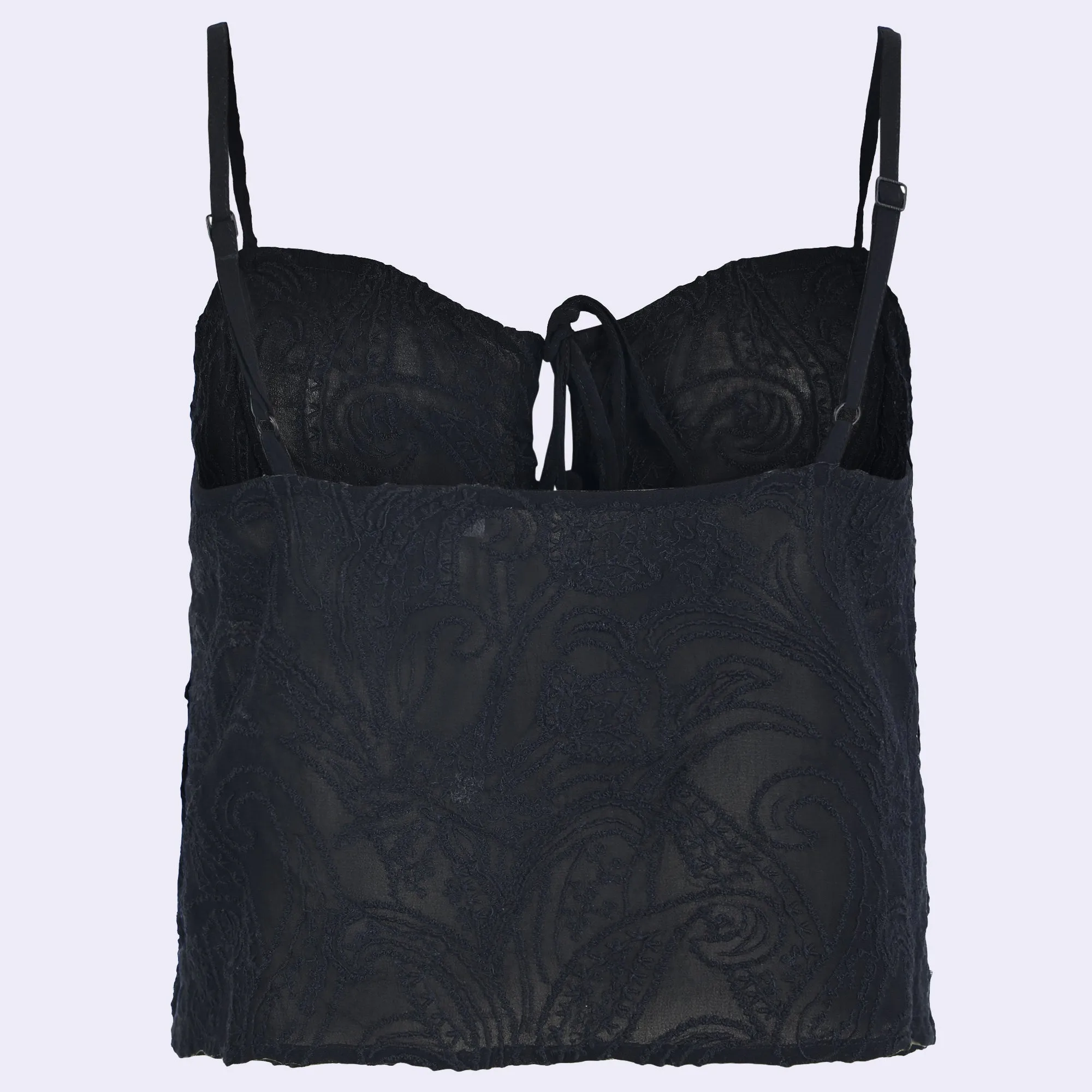 TIE KNOT EMBROIDERED TOP