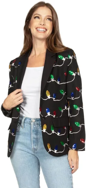 Tipsy Elves Christmas Blazers for Women - Colorful and Festive Winter Holiday Womens Suit Jackets
