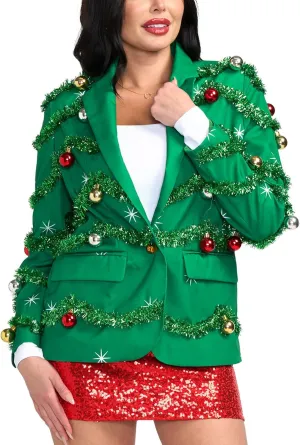 Tipsy Elves Christmas Blazers for Women - Colorful and Festive Winter Holiday Womens Suit Jackets