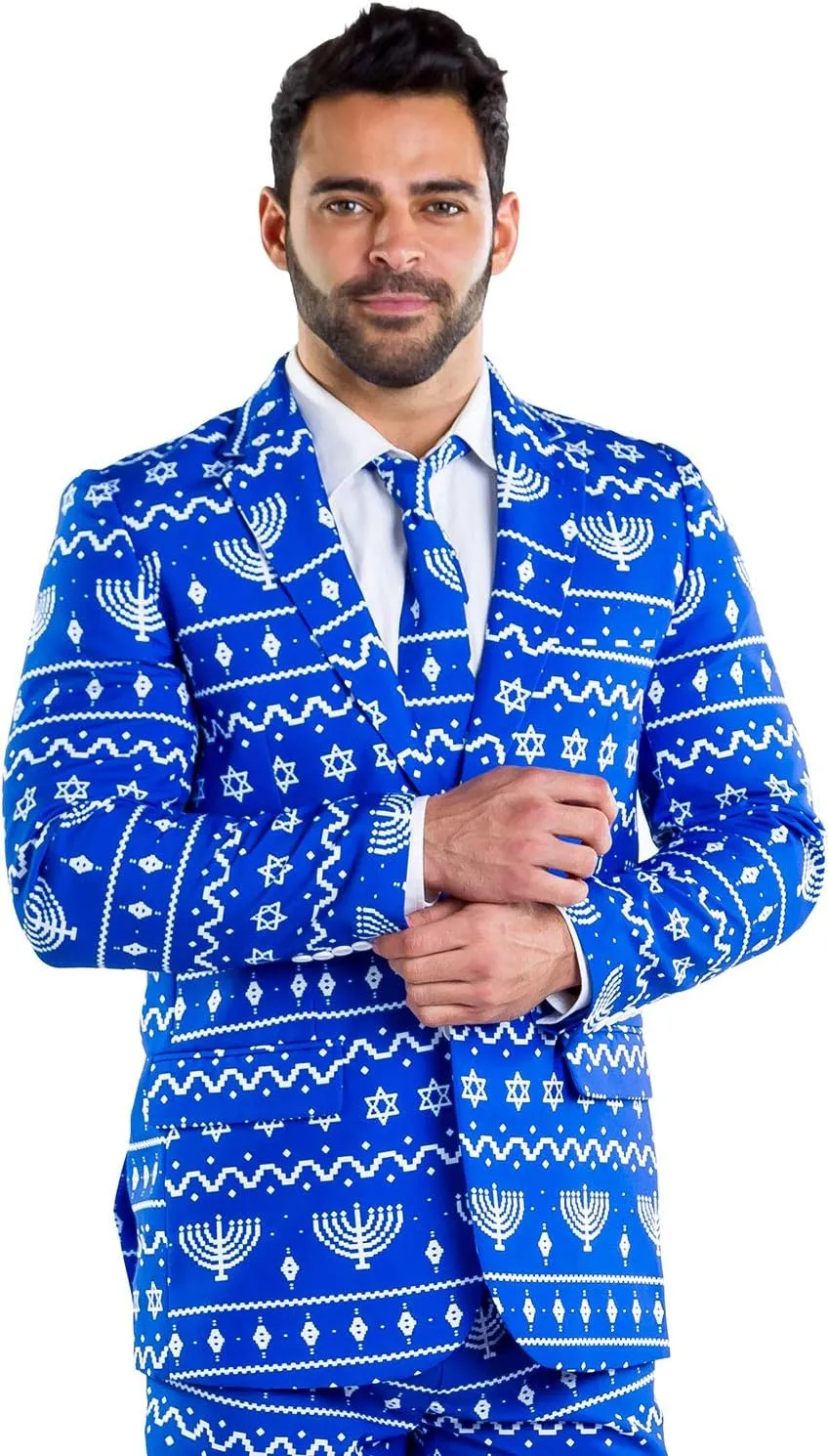 Tipsy Elves Men's Christmas Holiday Suit Jackets - Ugly Christmas Sweater Inspired Blazers for Men