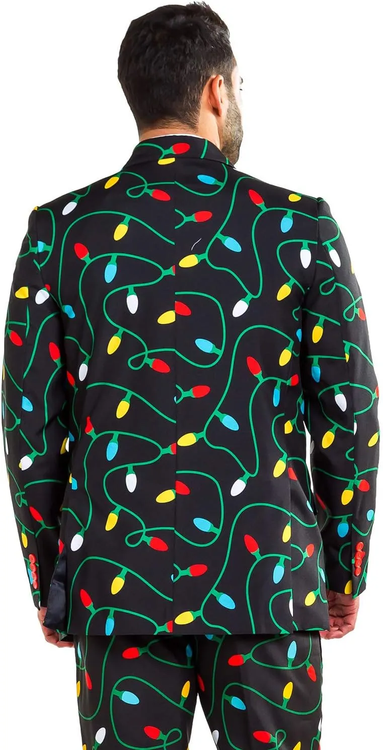 Tipsy Elves Men's Christmas Holiday Suit Jackets - Ugly Christmas Sweater Inspired Blazers for Men