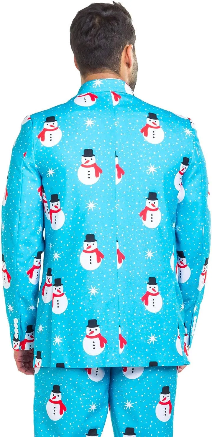 Tipsy Elves Men's Christmas Holiday Suit Jackets - Ugly Christmas Sweater Inspired Blazers for Men