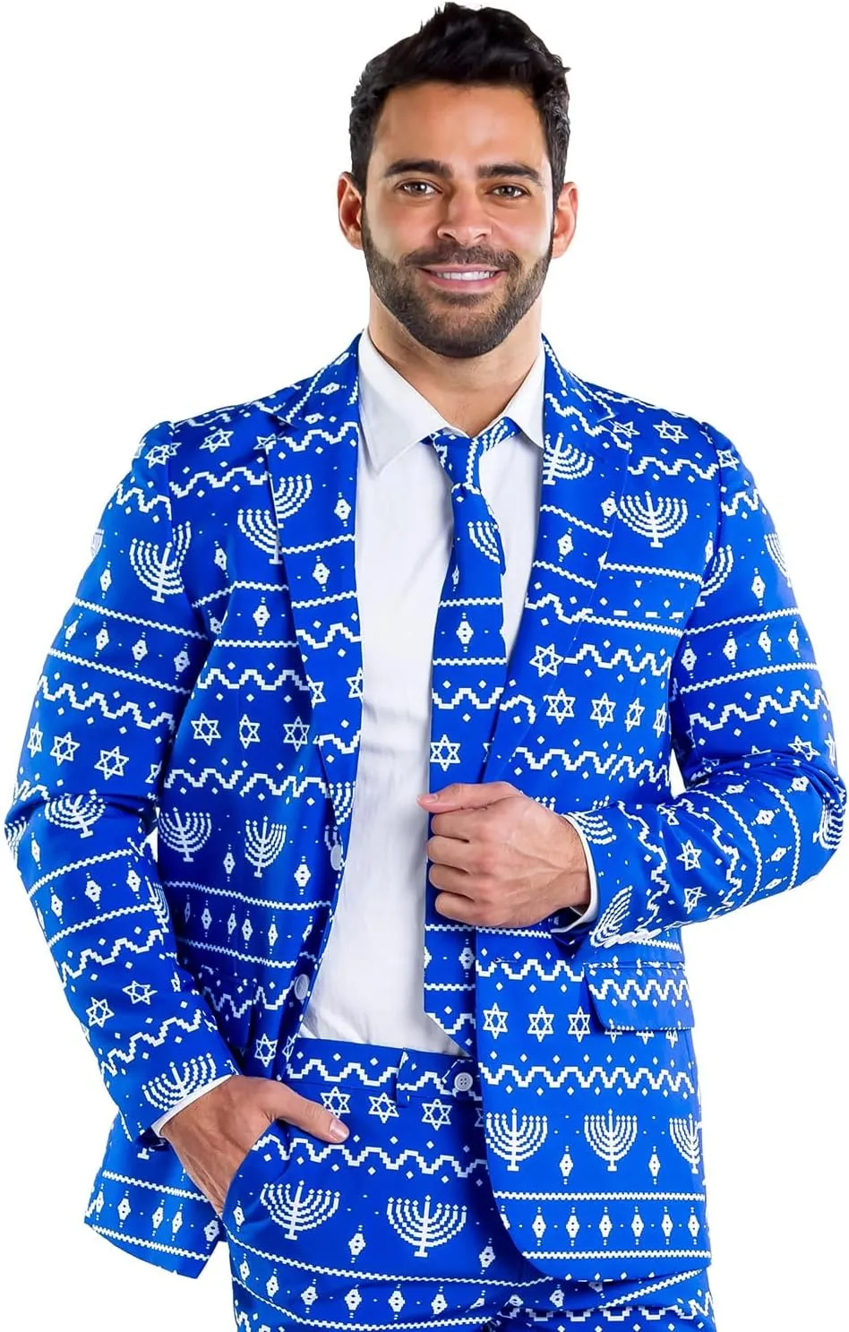 Tipsy Elves Men's Christmas Holiday Suit Jackets - Ugly Christmas Sweater Inspired Blazers for Men