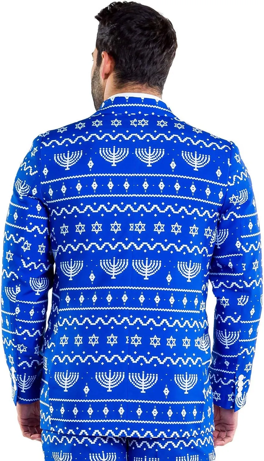 Tipsy Elves Men's Christmas Holiday Suit Jackets - Ugly Christmas Sweater Inspired Blazers for Men