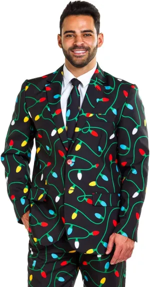 Tipsy Elves Men's Christmas Holiday Suit Jackets - Ugly Christmas Sweater Inspired Blazers for Men