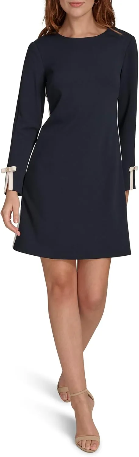Tommy Hilfiger Women's Soft Bow Everyday Shift Dress