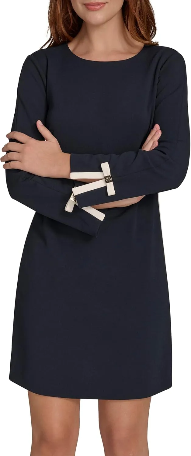 Tommy Hilfiger Women's Soft Bow Everyday Shift Dress