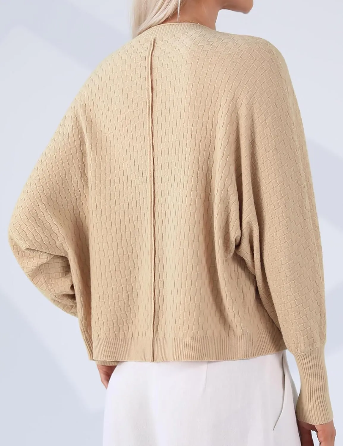 Totatuit Women's Lightweight Cropped Cardigan Sweaters Long Sleeve Button Down Sweater Open Front Knit Cardigans