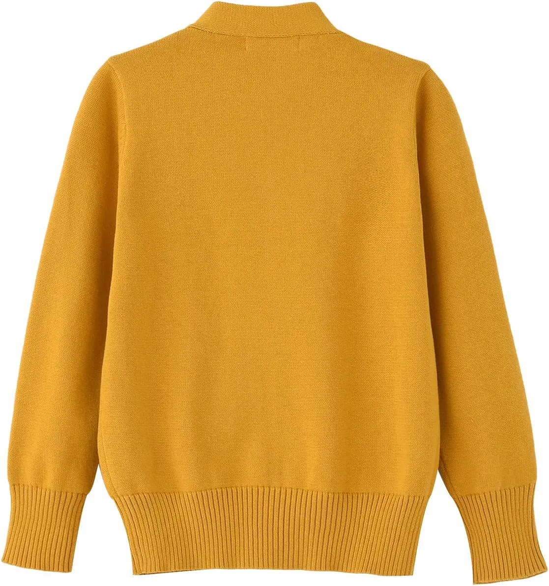 Unisex Boys Girls Cardigans Sweater V-Neck Long Sleeve School Uniforms Button Knit Tops