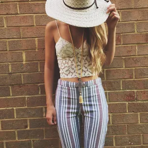 V Neck lace trim cami crop top camisoles tanks tops