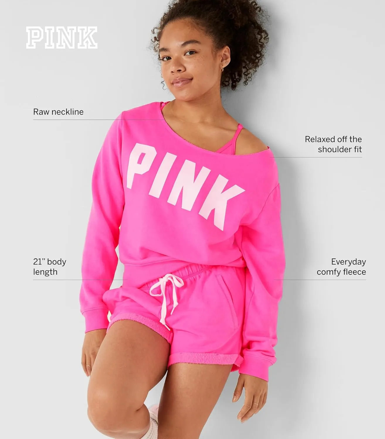 Victoria's Secret PINK Fleece Cropped Sweatshirt