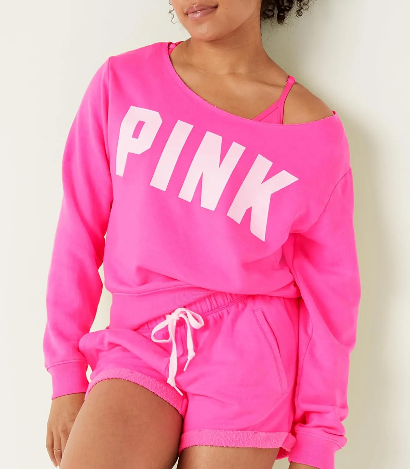 Victoria's Secret PINK Fleece Cropped Sweatshirt