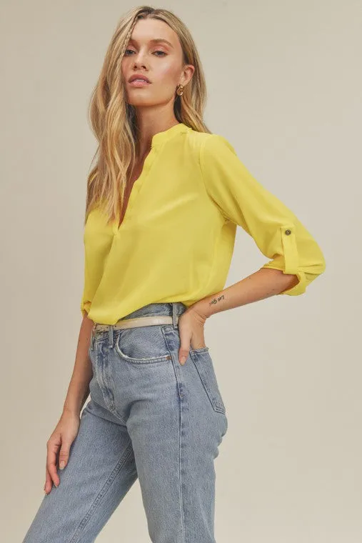 Victoria's V-neck 3/4 sleeve top