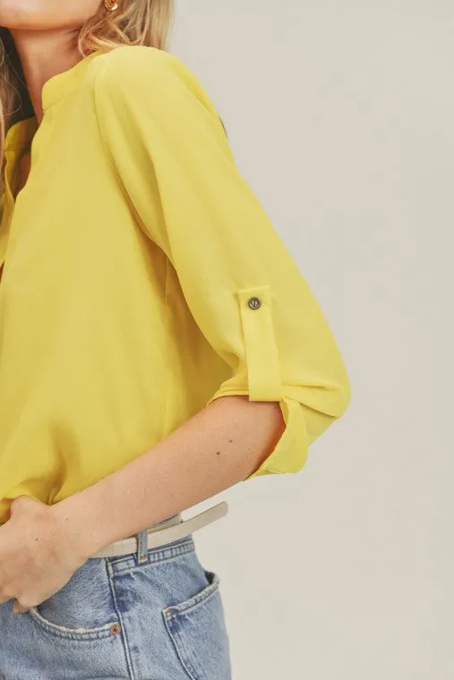 Victoria's V-neck 3/4 sleeve top