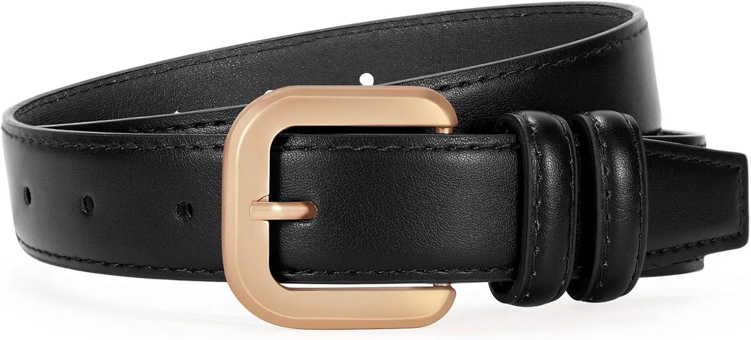 VONMELLI Leather Belts for Women Fashion Wasit Ladies Belt for Jeans Pants Dresses with Pin Buckle