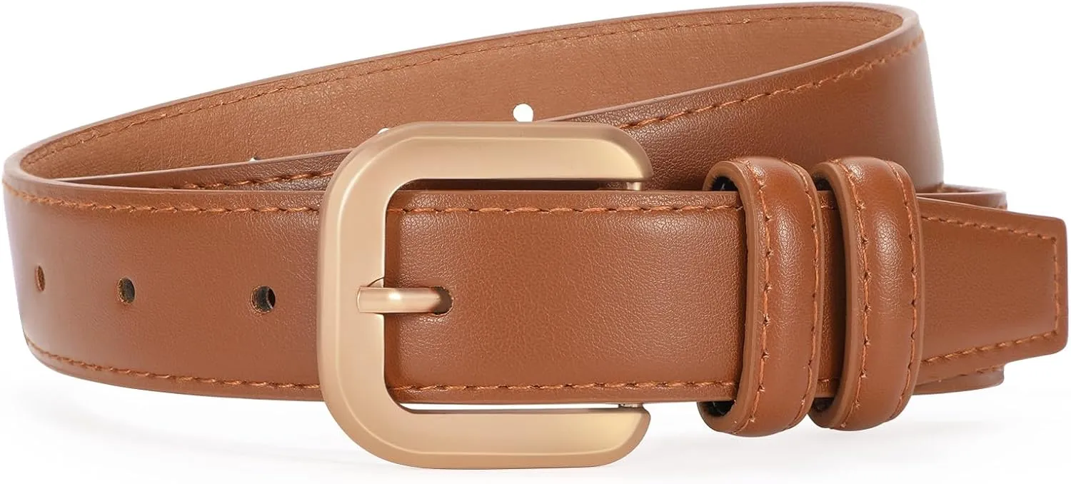 VONMELLI Leather Belts for Women Fashion Wasit Ladies Belt for Jeans Pants Dresses with Pin Buckle