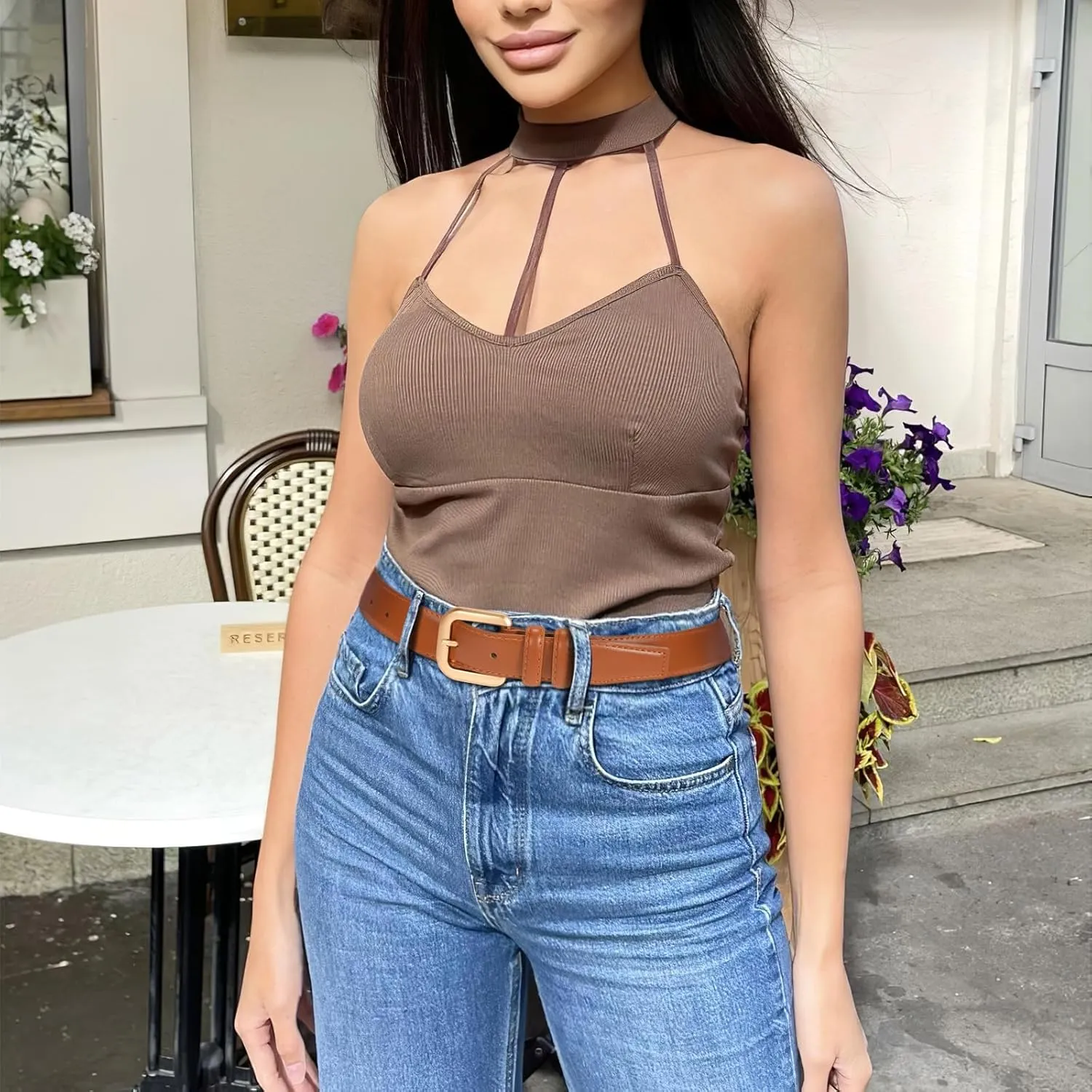 VONMELLI Leather Belts for Women Fashion Wasit Ladies Belt for Jeans Pants Dresses with Pin Buckle