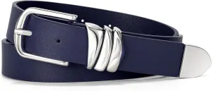 VONMELLI Women's Belt for Jeans Dress Leather Belt for Women Fashion Waist Ladies Belt with Sliver Buckle