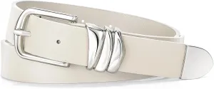 VONMELLI Women's Belt for Jeans Dress Leather Belt for Women Fashion Waist Ladies Belt with Sliver Buckle