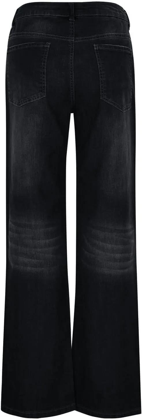 Wide Leg Jeans Woman Distressed Straight Leg Jeans Low Rise Ripped Jeans Baggy Jeans Boyfriend Denim Pants