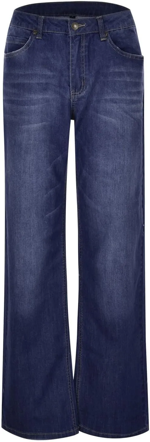Wide Leg Jeans Woman Distressed Straight Leg Jeans Low Rise Ripped Jeans Baggy Jeans Boyfriend Denim Pants
