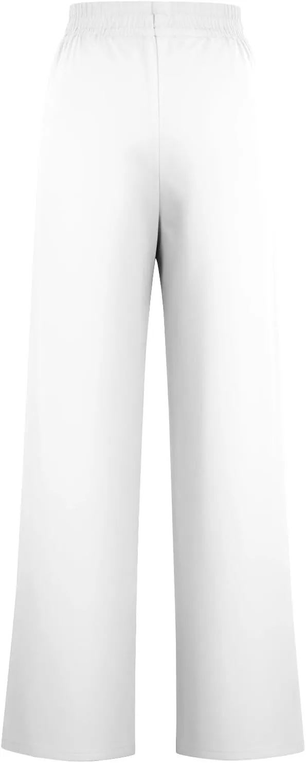 Wide Leg Pants for Women 2024 Stylish Drawstring Elastic High Waist Trousers Casual Color Block Baggy Fall Outfits