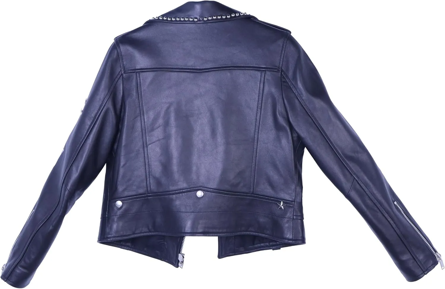 Women Rivet Leather Coat Jacket Short Slim Genuine Leather Sheepskin Spring Fall Outfits Fashion Clothes