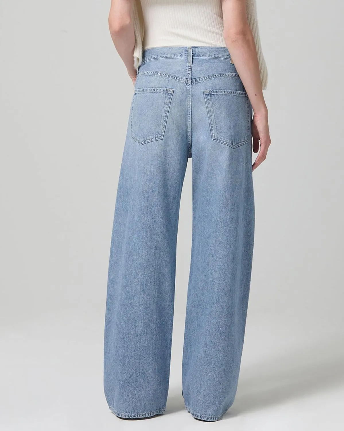 Women Wide Leg Jeans High Rise Drawstring Denim Pants Loose Boyfriend Baggy Trouser Jeans