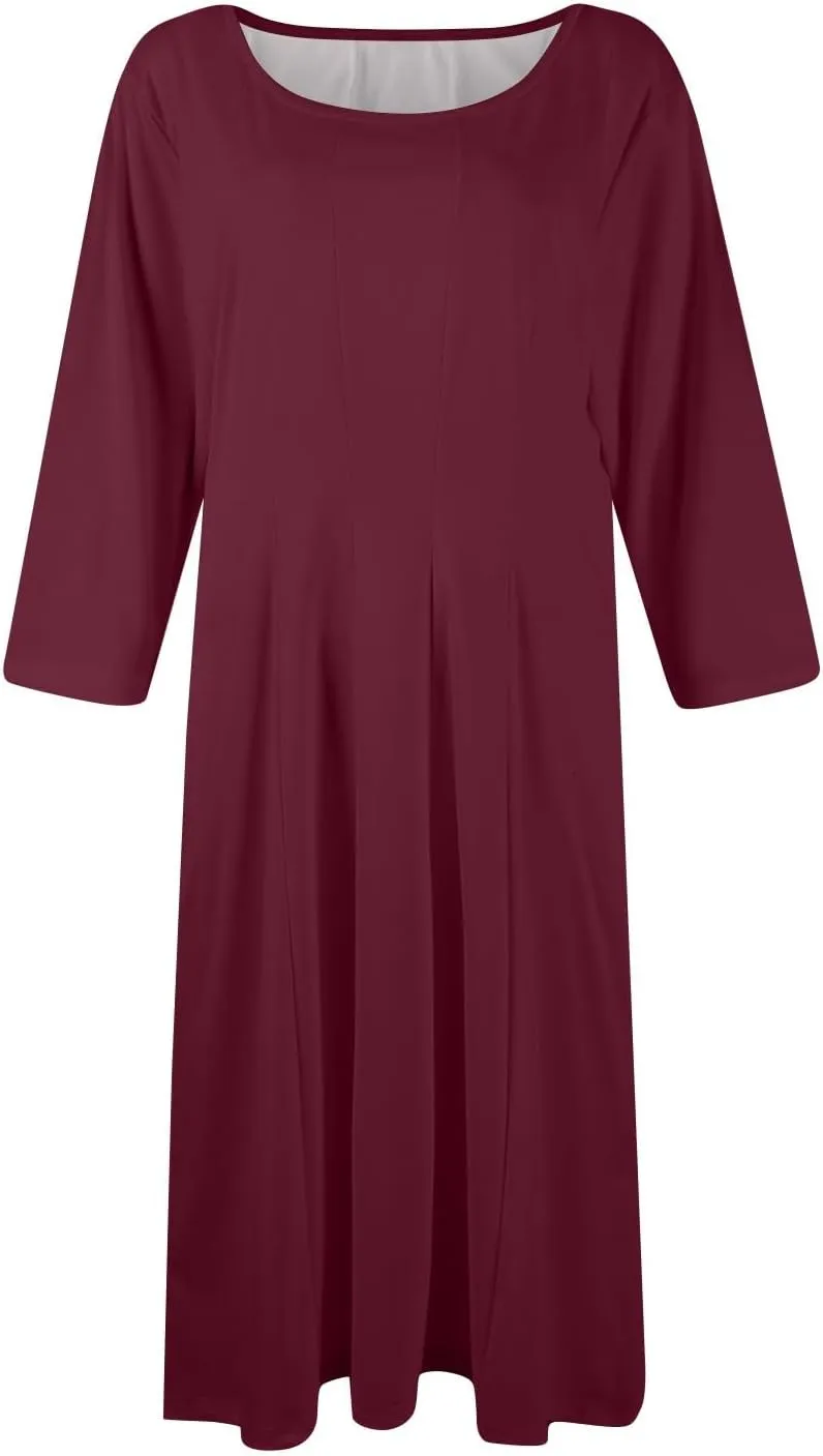 Women's A-Line Soft Dresses Midi Lightweight Breathable Sleevelesss Style Vacation Pockets Party Weddings Dress