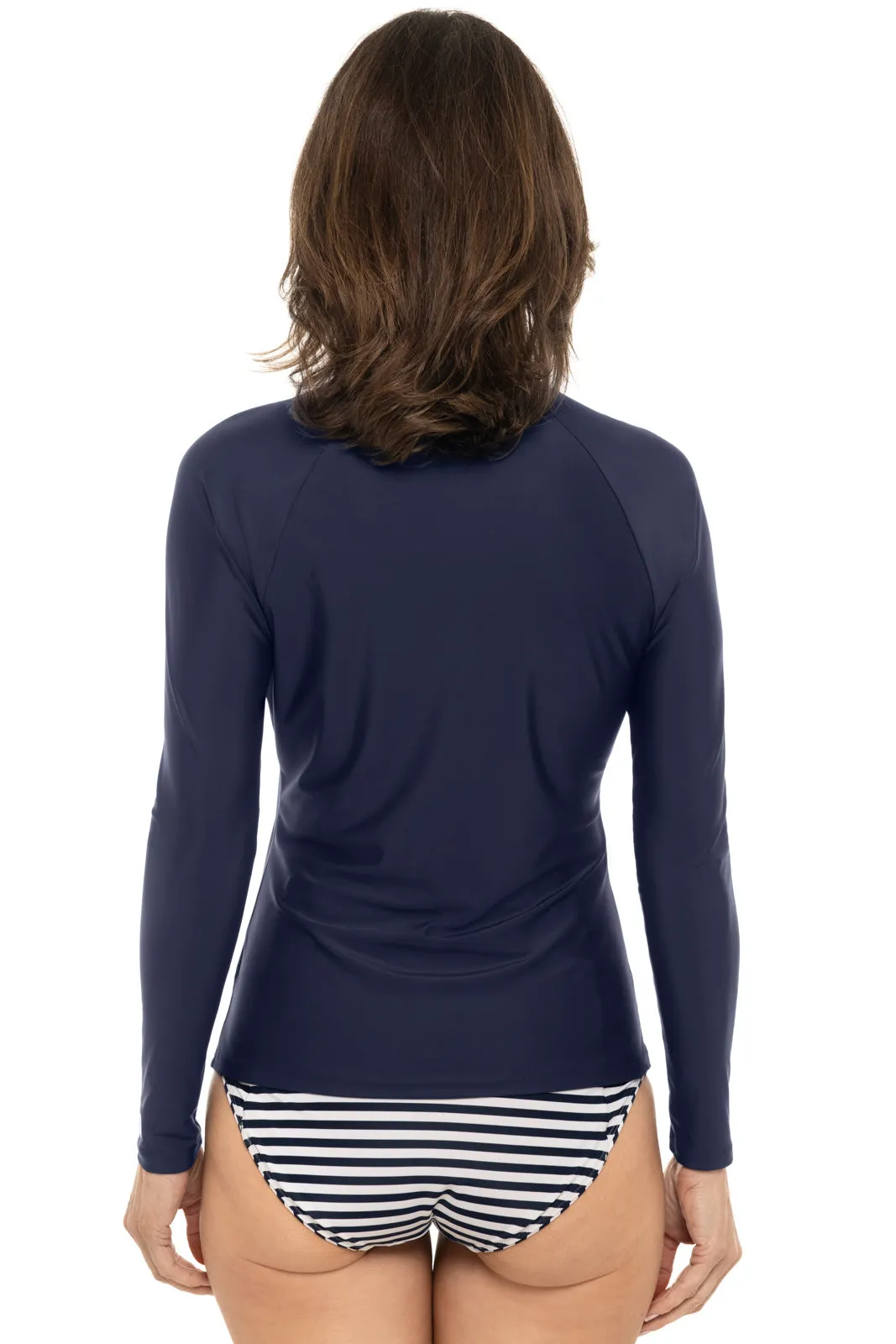 Womens Bal Harbour Long Sleeve Rash Guard  |  Navy