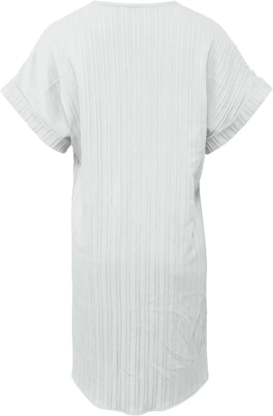 Womens Button Down Shirt Dresses Summer Cotton Linen Dress V-Neck Mini Dress Casual Short Sleeve Loose Tunic Dresses